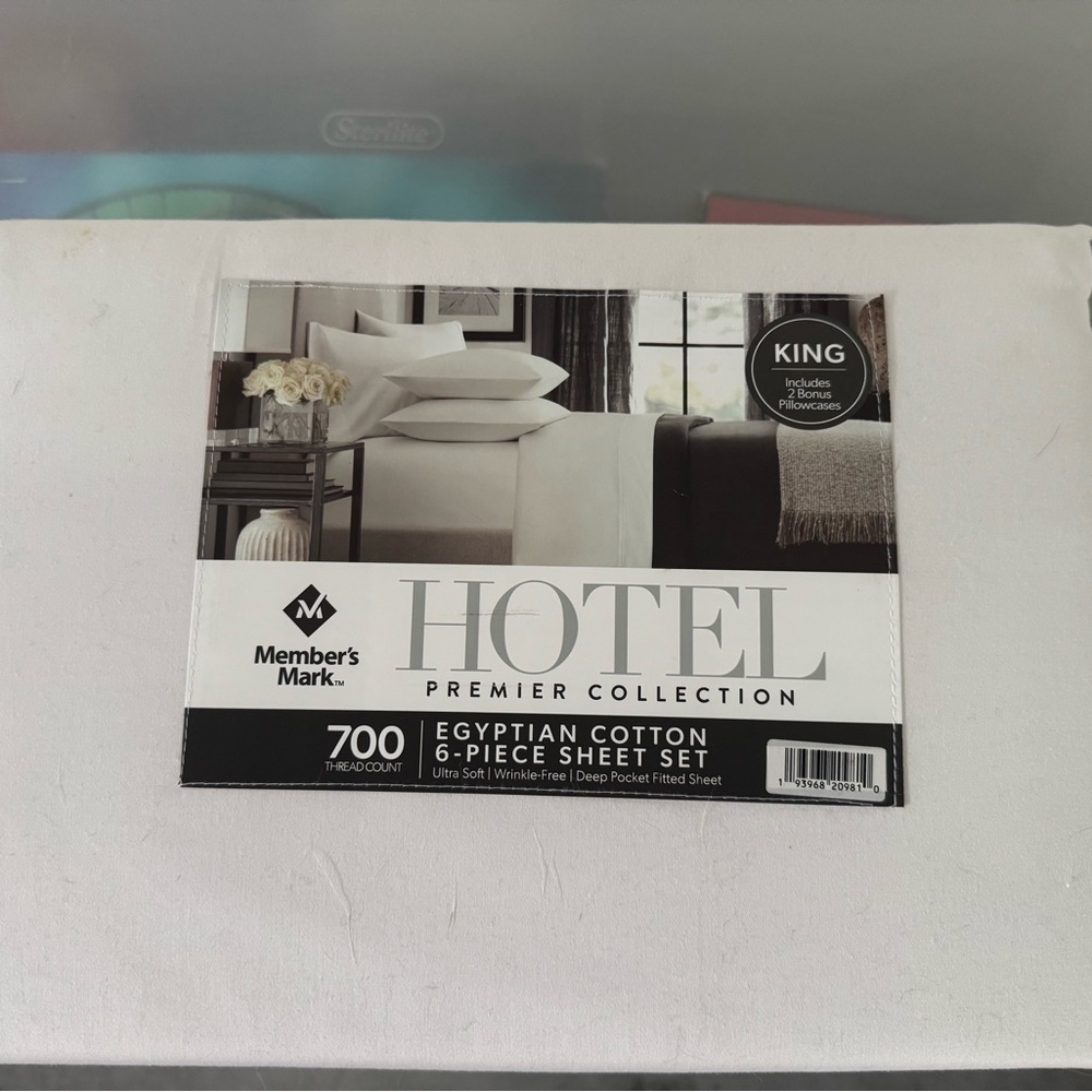 Hotel Premier Collection Egyptian Cotton Sheet Set - White - Picture 3 of 4